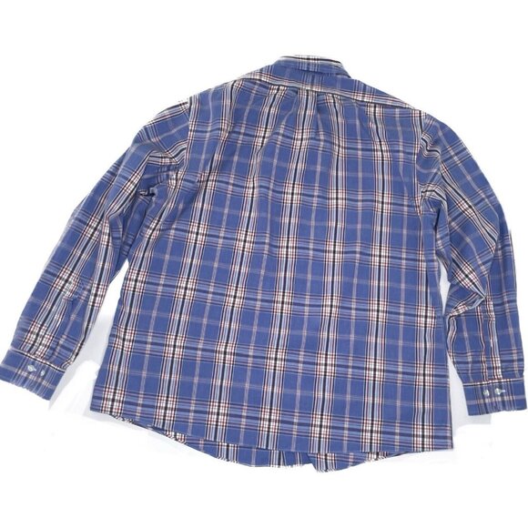 Brooks Brothers Button Down Shirt XL Regent Non Iron Supima  Plaid Blue Red - Picture 2 of 5